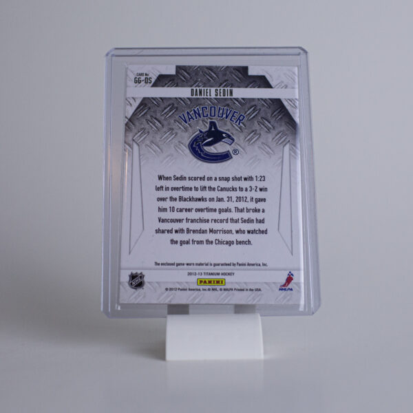 Daniel Sedin - Panini Titanium 2012-2013 Game Worn Gear Panini - Image 2